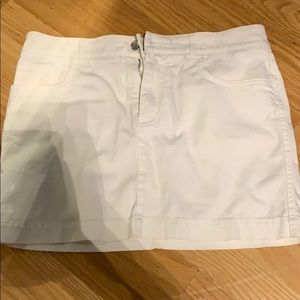DOLCE & GABBANA WHITE DENIM MINI SKIRT